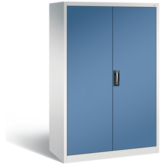 C+P Werkstattschrank mit Schubladen, 1200 x 1950 x 600 fernblau/lichtgrau, Modell 8932-5030