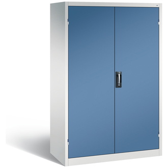 C+P Schwerlastschrank mit Schubladen, 1200 x 1950 x 600 fernblau/lichtgrau, Modell 8932-523