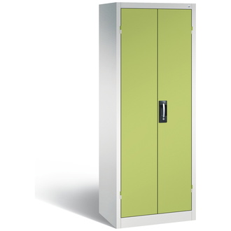 C+P Büro-Drehtürenschrank Acurado 700 x 1950 x 500 lichtgrau/viridingrün, Modell 9237-05