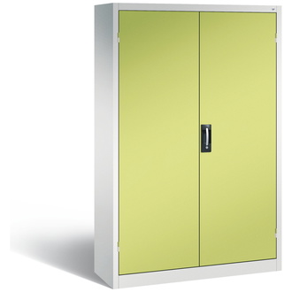 C+P Büro-Drehtürenschrank Acurado 1200 x 1950 x 400 lichtgrau/viridingrün, Modell 9460-05