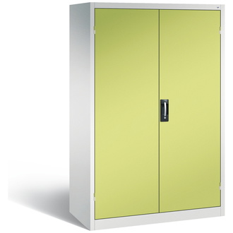 C+P Büro-Drehtürenschrank Acurado 1200 x 1950 x 600 lichtgrau/viridingrün, Modell 9490-05