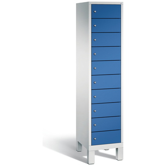 C+P Schließfachschrank Evolo 420 x 1850 x 500 enzianblau/lichtgrau, Modell 48010-1210