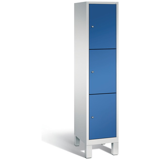 C+P Schließfachschrank Evolo 420 x 1850 x 500 enzianblau/lichtgrau, Modell 48010-123