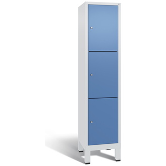 C+P Schließfachschrank Evolo 420 x 1850 x 500 fernblau/lichtgrau, Modell 48010-123