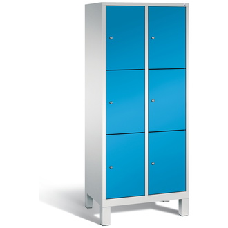 C+P Schließfachschrank Evolo 810 x 1850 x 500 lichtblau/lichtgrau, Modell 48010-223