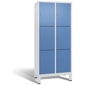 C+P Schließfachschrank Evolo 810 x 1850 x 500 fernblau/lichtgrau, Modell 48010-223