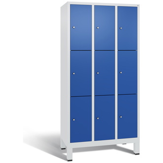 C+P Schließfachschrank Evolo 900 x 1850 x 500 enzianblau/lichtgrau, Modell 48010-303