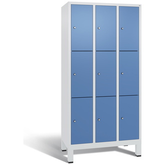 C+P Schließfachschrank Evolo 900 x 1850 x 500 fernblau/lichtgrau, Modell 48010-303