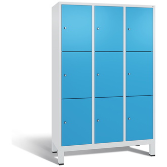 C+P Schließfachschrank Evolo 1200 x 1850 x 500 lichtblau/lichtgrau, Modell 48010-323