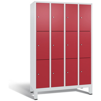 C+P Schließfachschrank Evolo 1190 x 1850 x 500 rubinrot/lichtgrau, Modell 48010-403