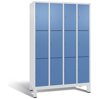 C+P Schließfachschrank Evolo 1190 x 1850 x 500 fernblau/lichtgrau, Modell 48010-403