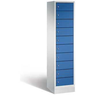 C+P Schließfachschrank Evolo 420 x 1800 x 500 enzianblau/lichtgrau, Modell 48020-1210