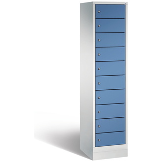 C+P Schließfachschrank Evolo 420 x 1800 x 500 fernblau/lichtgrau, Modell 48020-1210