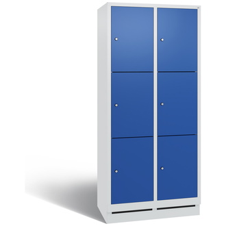 C+P Schließfachschrank Evolo 810 x 1800 x 500 enzianblau/lichtgrau, Modell 48020-223