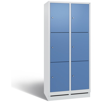 C+P Schließfachschrank Evolo 810 x 1800 x 500 fernblau/lichtgrau, Modell 48020-223