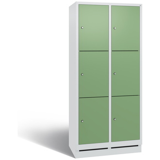 C+P Schließfachschrank Evolo 810 x 1800 x 500 resedagrün/lichtgrau, Modell 48020-223