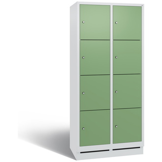 C+P Schließfachschrank Evolo 810 x 1800 x 500 resedagrün/lichtgrau, Modell 48020-224