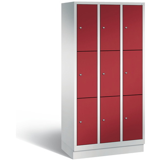 C+P Schließfachschrank Evolo 900 x 1800 x 500 rubinrot/lichtgrau, Modell 48020-303