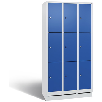 C+P Schließfachschrank Evolo 900 x 1800 x 500 enzianblau/lichtgrau, Modell 48020-303