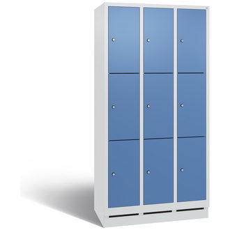 C+P Schließfachschrank Evolo 900 x 1800 x 500 fernblau/lichtgrau, Modell 48020-303