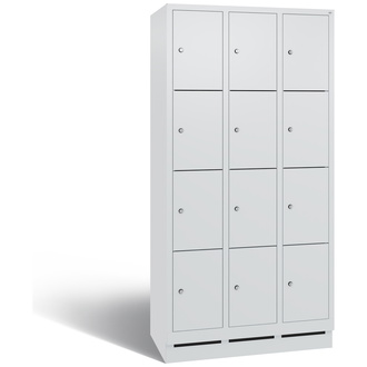 C+P Schließfachschrank Evolo 900 x 1800 x 500 lichtgrau/lichtgrau, Modell 48020-304