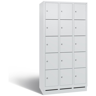 C+P Schließfachschrank Evolo 900 x 1800 x 500 lichtgrau/lichtgrau, Modell 48020-305