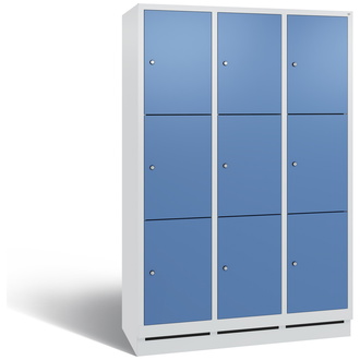 C+P Schließfachschrank Evolo 1200 x 1800 x 500 fernblau/lichtgrau, Modell 48020-323