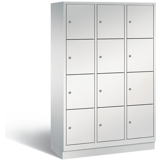 C+P Schließfachschrank Evolo 1200 x 1800 x 500 lichtgrau/lichtgrau, Modell 48020-324