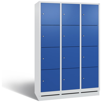 C+P Schließfachschrank Evolo 1200 x 1800 x 500 enzianblau/lichtgrau, Modell 48020-324