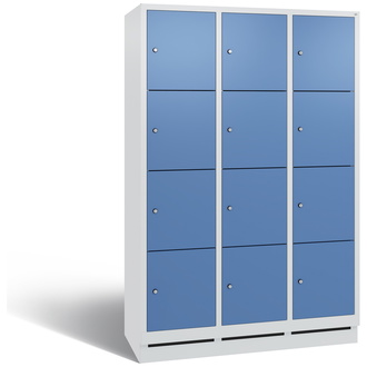 C+P Schließfachschrank Evolo 1200 x 1800 x 500 fernblau/lichtgrau, Modell 48020-324