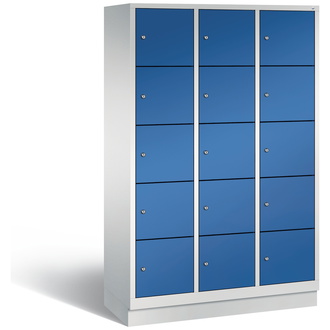 C+P Schließfachschrank Evolo 1200 x 1800 x 500 enzianblau/lichtgrau, Modell 48020-325