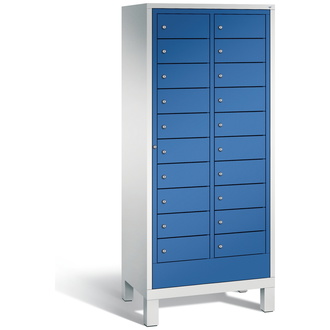 C+P Wäsche-Sammelschrank Evolo 810 x 1850 x 500 enzianblau/lichtgrau, Modell 48060-210