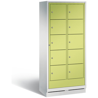 C+P Wäsche-Ausgabeschrank Evolo 810 x 1800 x 500 viridingrün/lichtgrau, Modell 48160-205