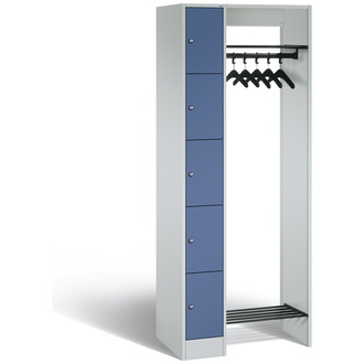 C+P Garderobe Serie 8070 740 x 1950 x 480 fernblau/lichtgrau, Modell 80700-00