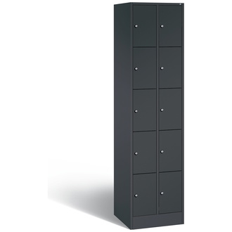 C+P Schließfachschrank Serie 8070 460 x 1950 x 480 anthrazitgrau/anthrazitgrau, Modell 80700-20