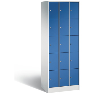 C+P Schließfachschrank Serie 8070 680 x 1950 x 480 enzianblau/lichtgrau, Modell 80700-30