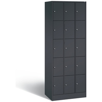 C+P Schließfachschrank Serie 8070 680 x 1950 x 480 anthrazitgrau/anthrazitgrau, Modell 80700-30