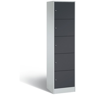 C+P Schließfachschrank Serie 8070 460 x 1950 x 480 anthrazitgrau/lichtgrau, Modell 82700-10