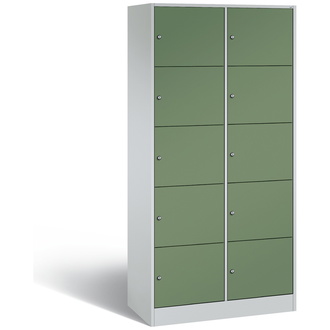 C+P Schließfachschrank Serie 8070 900 x 1950 x 480 resedagrün/lichtgrau, Modell 82700-20