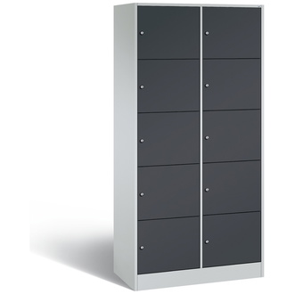 C+P Schließfachschrank Serie 8070 900 x 1950 x 480 anthrazitgrau/lichtgrau, Modell 82700-20