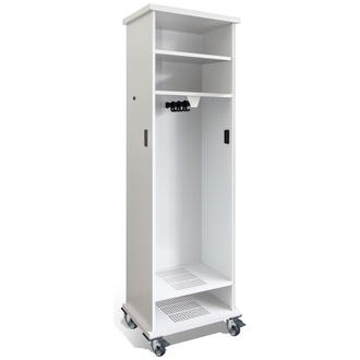 C+P Stahl-Garderobenschrank Serie 98 573 x 1850 x 407 verkehrsweiß, Modell 98300-00