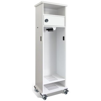 C+P Stahl-Garderobenschrank Serie 98 573 x 1850 x 407 verkehrsweiß, Modell 98340-00