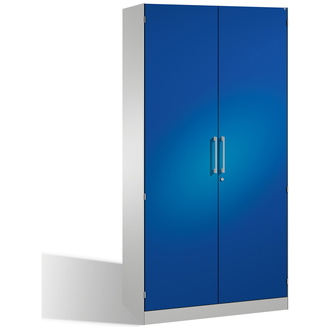 C+P Flügeltürenschrank Asisto 1000 x 1980 x 435 lichtgrau/enzianblau, Modell 141002-000