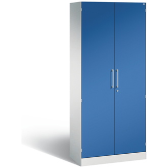 C+P Flügeltürenschrank Asisto 800 x 1980 x 435 lichtgrau/enzianblau, Modell 141003-000