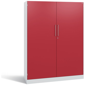 C+P Flügeltürenschrank Asisto 1200 x 1635 x 435 lichtgrau/rubinrot, Modell 141011-000