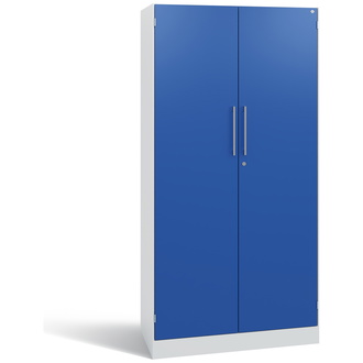 C+P Flügeltürenschrank Asisto 800 x 1635 x 435 lichtgrau/enzianblau, Modell 141013-000