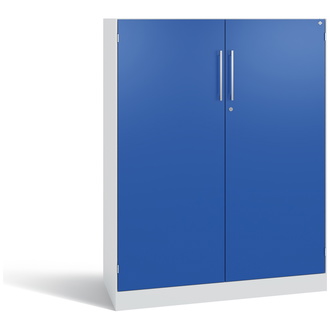 C+P Flügeltürenschrank Asisto 1000 x 1310 x 435 lichtgrau/enzianblau, Modell 141032-000