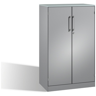 C+P Flügeltürenschrank Asisto 800 x 1310 x 435 verkehrsweiß/verkehrsweiß, Modell 141033-000