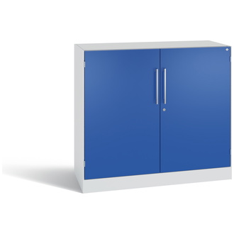 C+P Flügeltürenschrank Asisto 1000 x 915 x 435 lichtgrau/enzianblau, Modell 141052-000