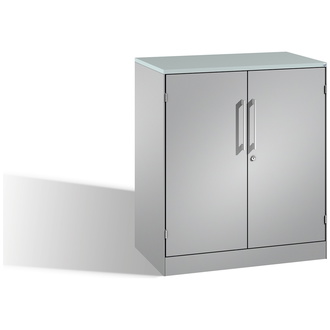 C+P Flügeltürenschrank Asisto 800 x 915 x 435 lichtgrau/lichtgrau, Modell 141053-000